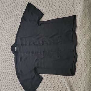 New York & Co. Black Lace Kimono